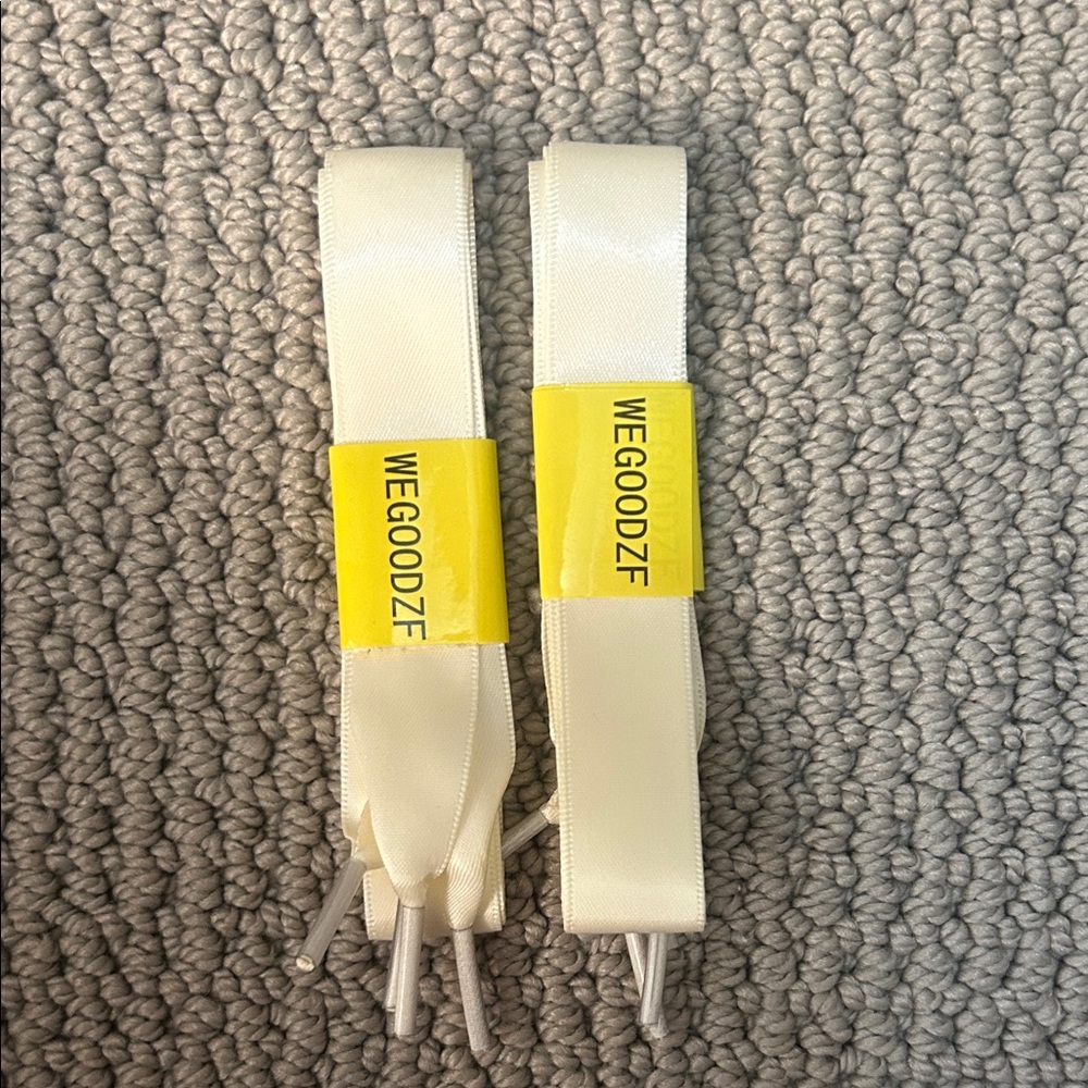 Cream Satin Shoelaces